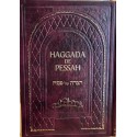 Hagadah de Pessah simili cuir H / Fr / Phonetique - Couleur Marron