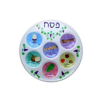 Plat de seder en plastique pour enfant - Pessah 